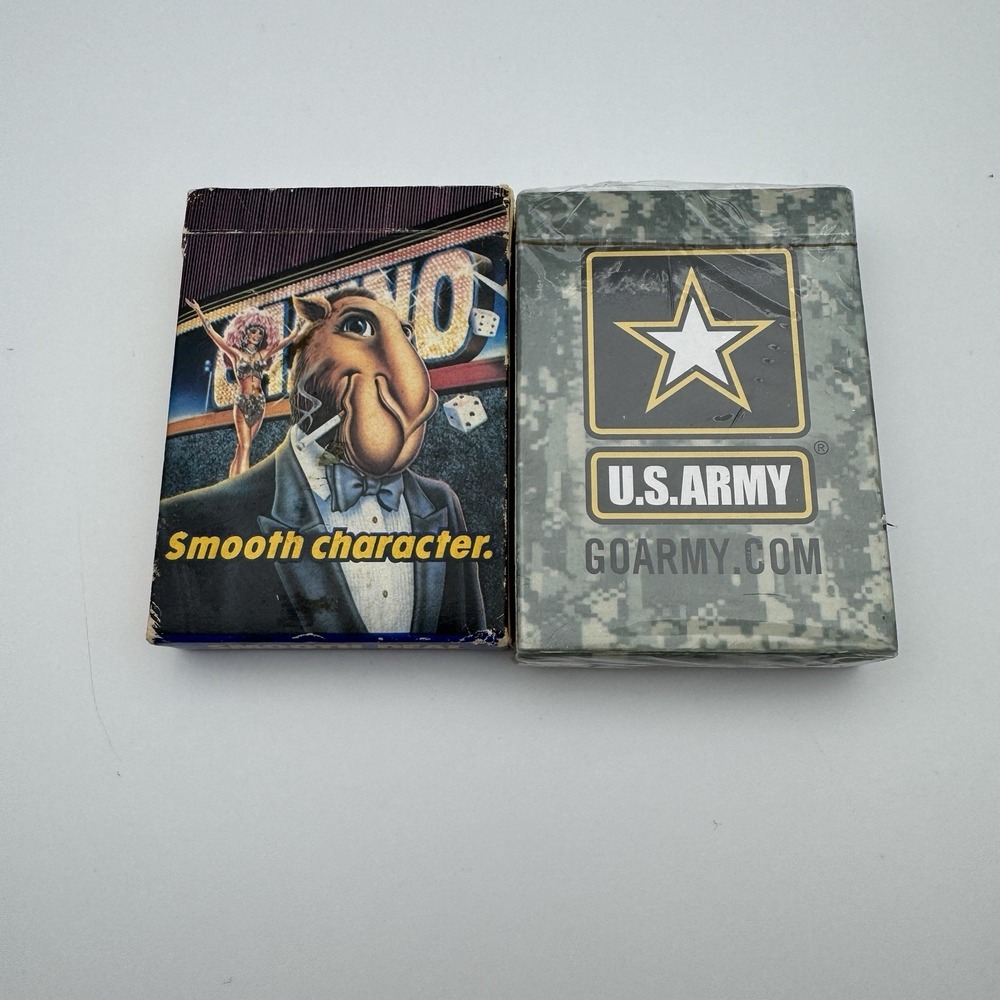 Vintage 1989 Joe Camel Playing Cards And Sealed Go army 52 Card Set Jokers